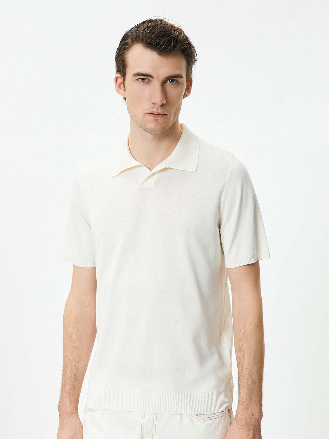 

Koton Polo Collar Regular Fit T-shirt, Beige