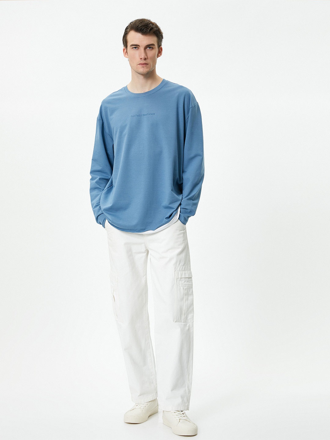

Koton Cotton Pullover Sweatshirt, Blue