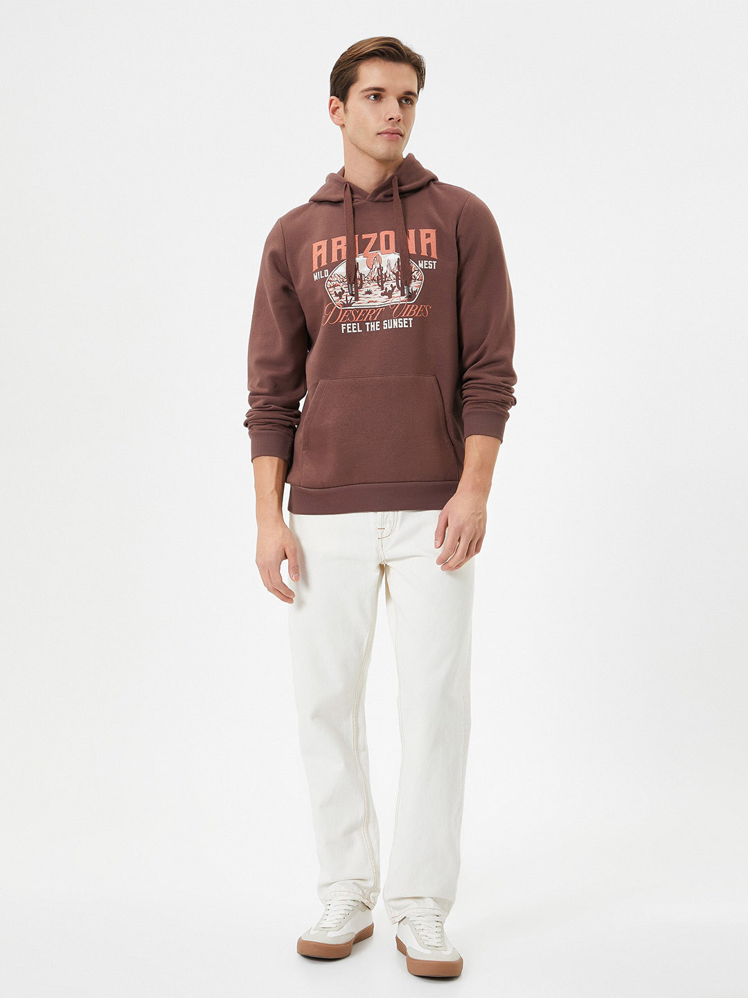 

Koton Typography Printed Cotton Sweatshirt, Brown