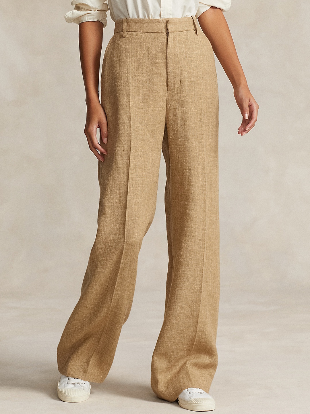 

Polo Ralph Lauren Women High-Rise Easy Wash Trousers, Beige