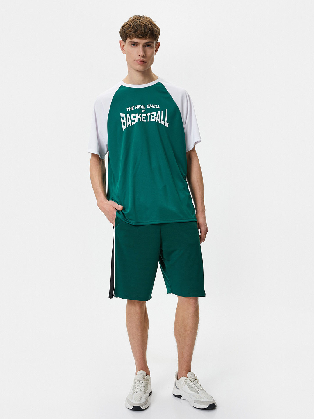 

Koton Typography Printed Round Neck T-shirt, Green