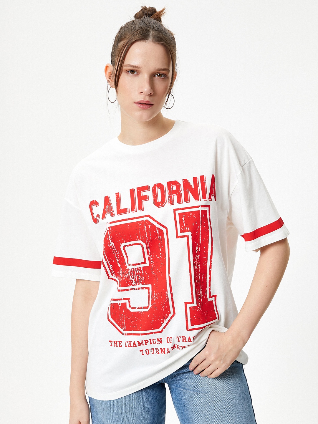

Koton Typography Printed T-Shirt, White