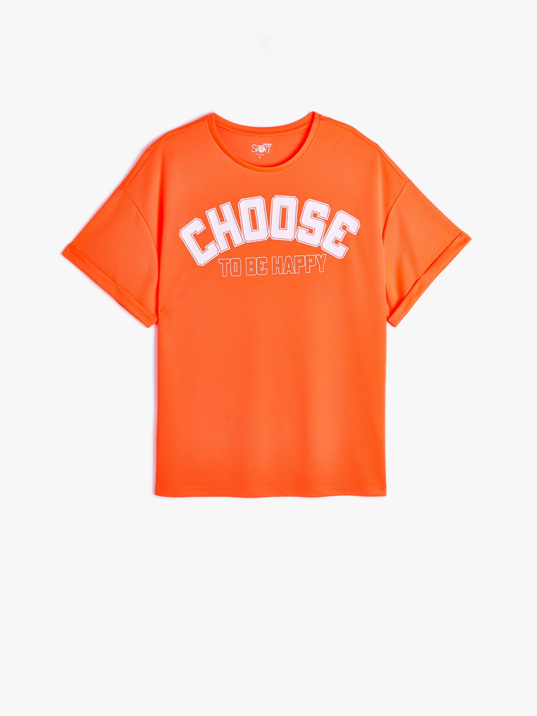 

Koton Typography Printed Oversized T-shirt, Orange