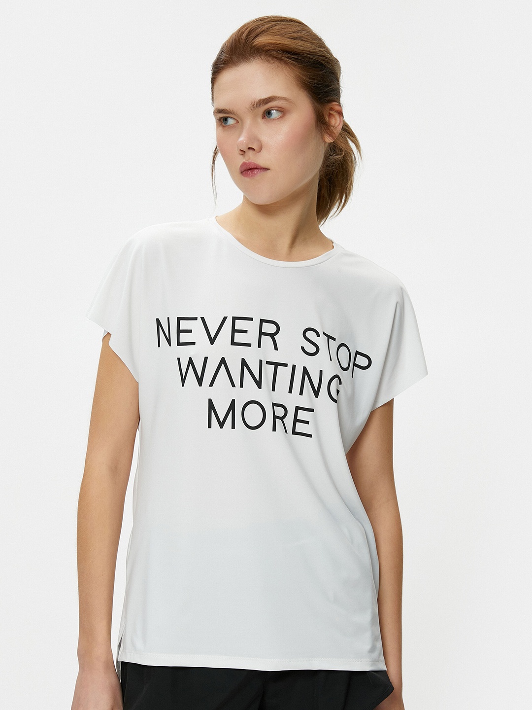 

Koton Typography Printed T-Shirt, White