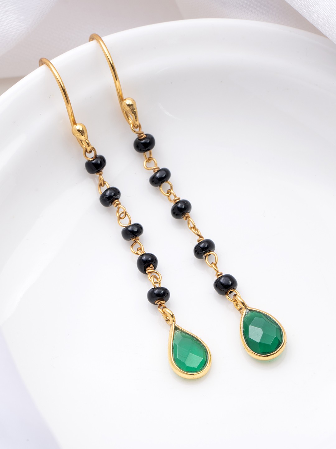 

Zavya Gold Plated 925 Pure Sterling Silver Contemporary Drop Earrings