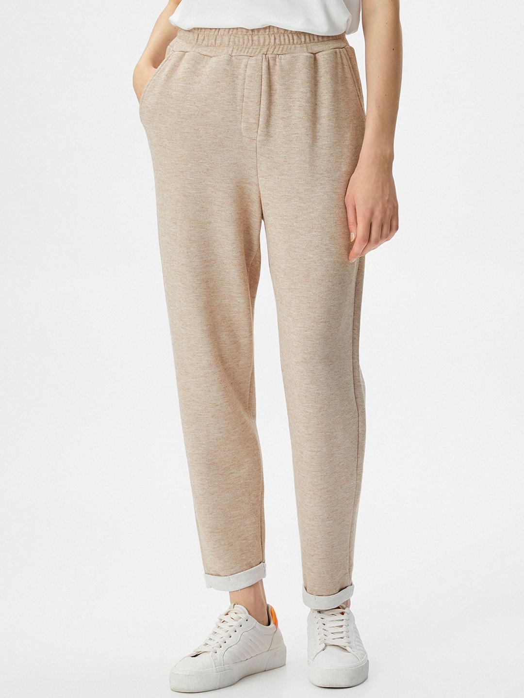 

Koton Women Regular Fit Trousers, Beige