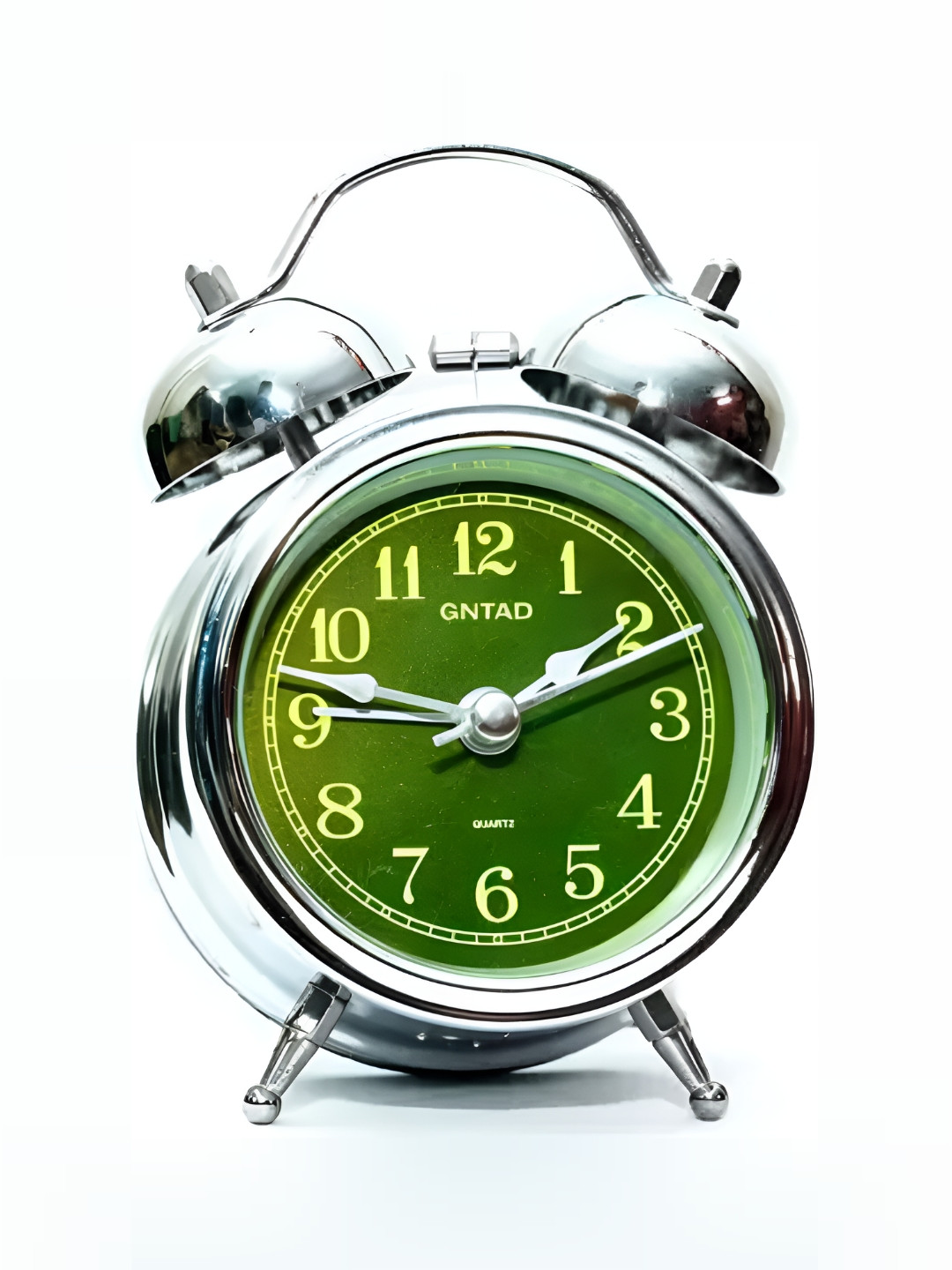 

Sigaram Silver-Toned & Green Analogue Contemporary Alarm Clock