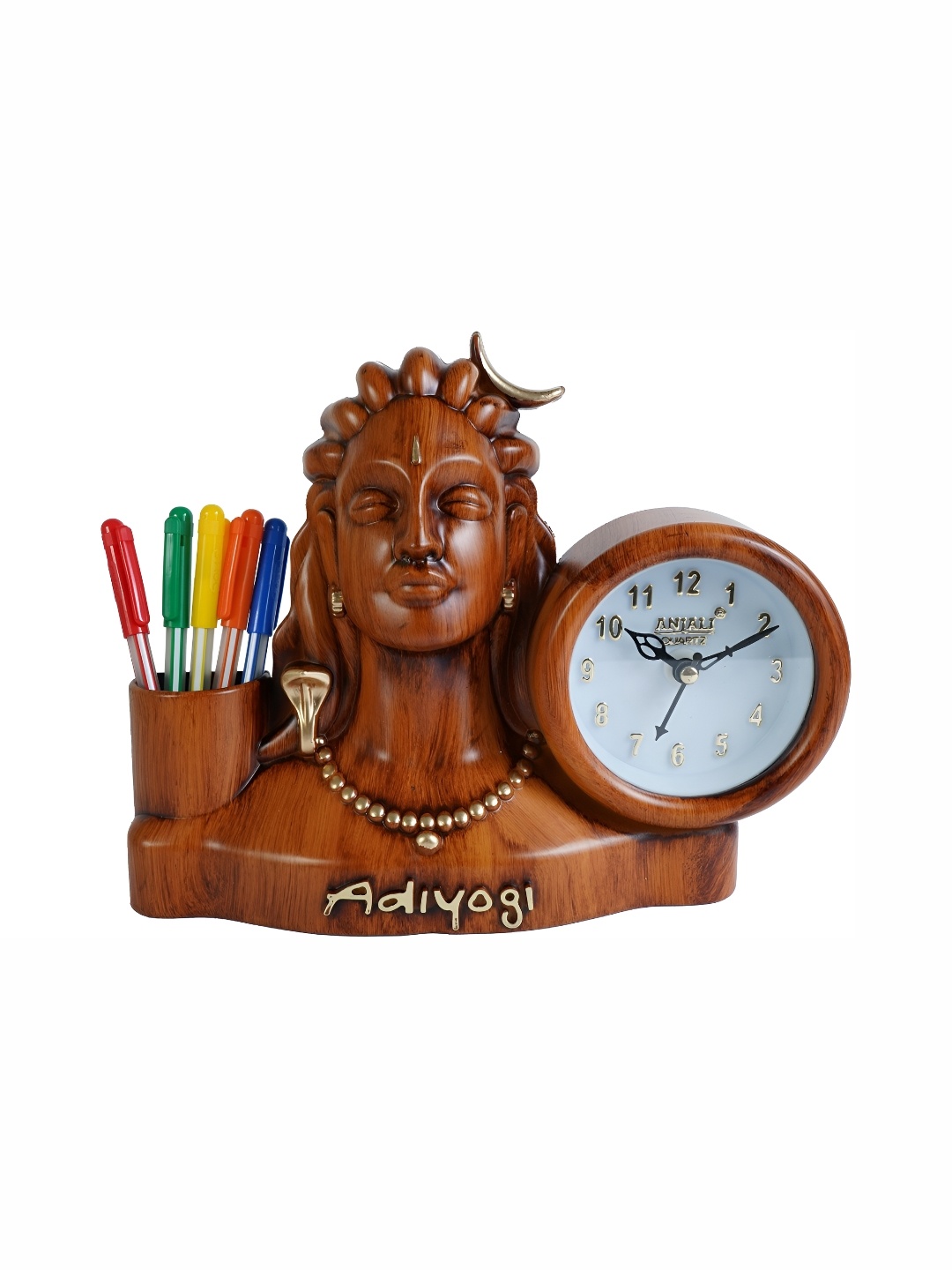 

Sigaram Brown Round Contemporary Table Clock