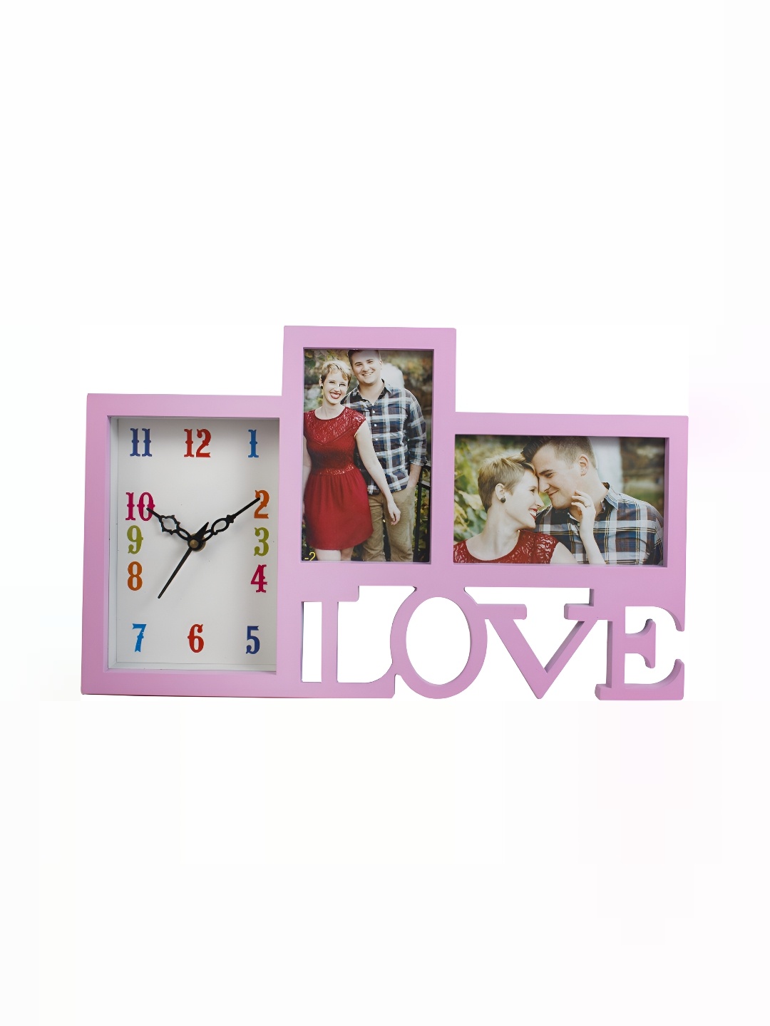 

Sigaram Pink & White Textured Contemporary Wall Clock
