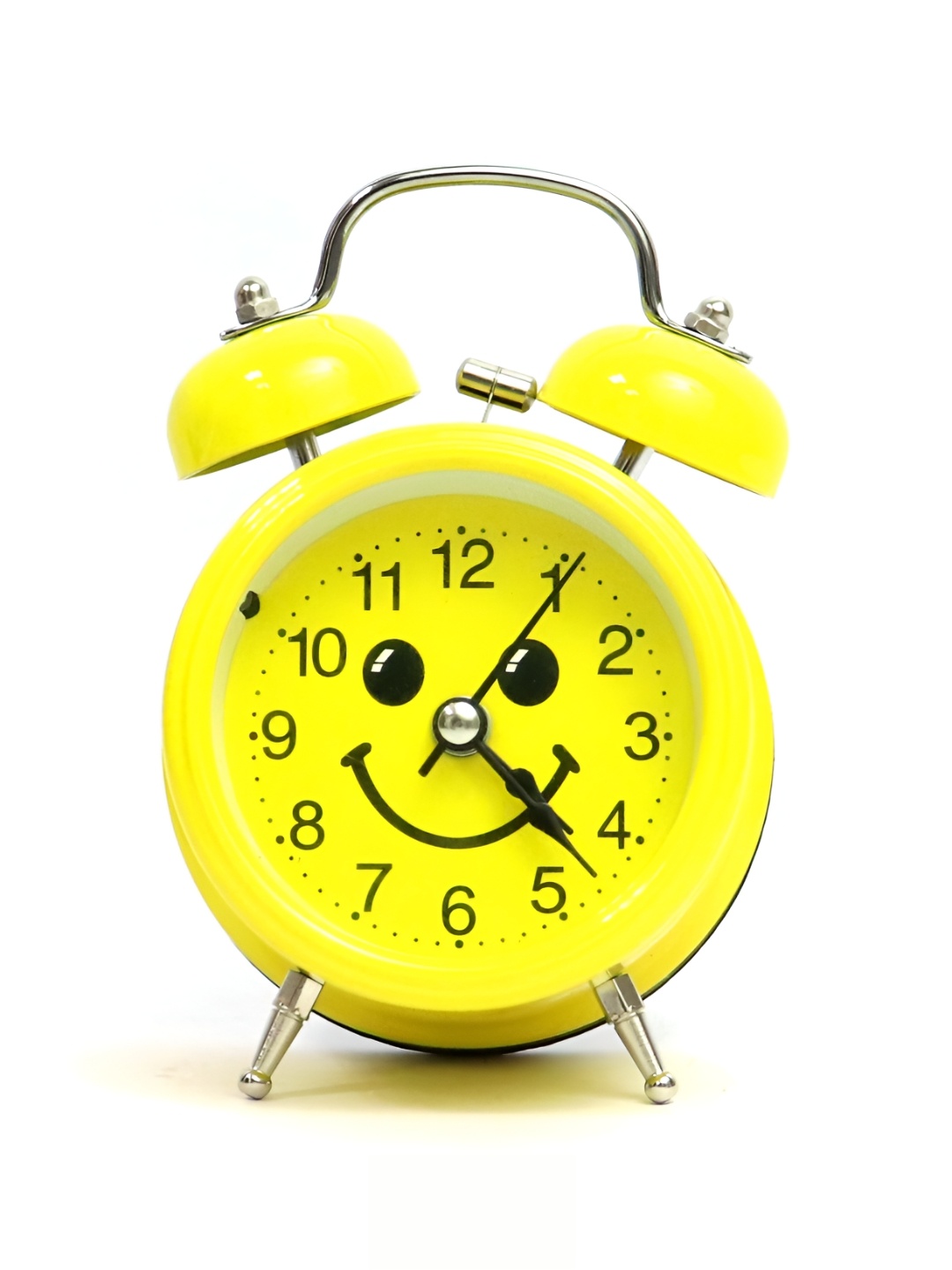 Sigaram Yellow & Black Round Analogue Alarm Clock