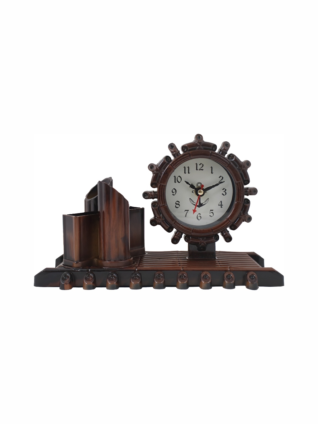 

Sigaram Brown Ronund Contemporary Table Clock