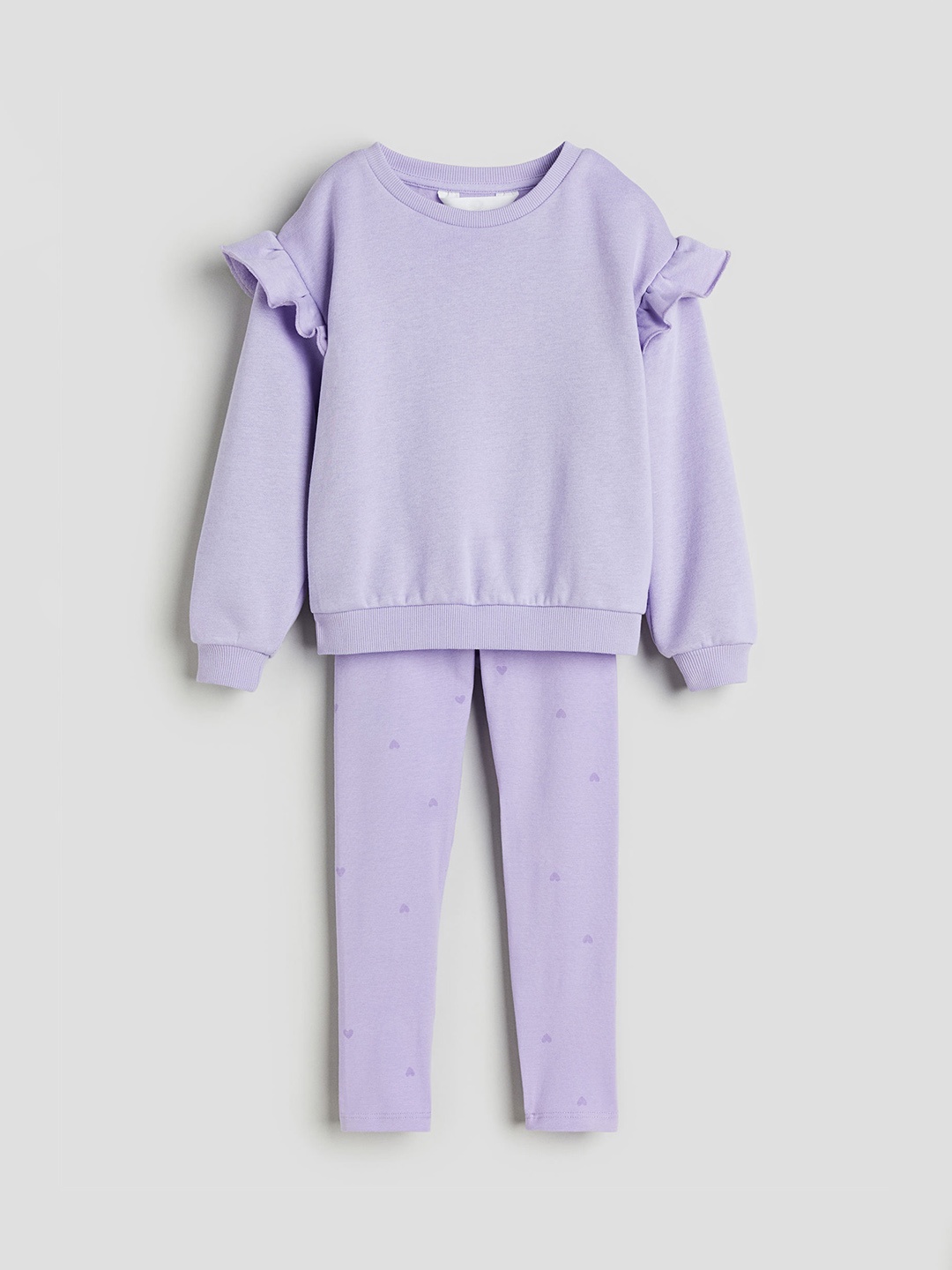 

H&M Girls 2-Piece Sweatshirt And Leggings Set, Purple