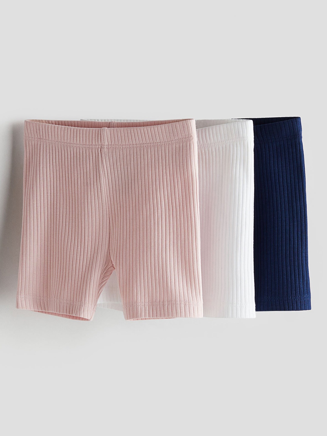 

H&M Boys 3-Pack Ribbed Cycling Shorts, Pink