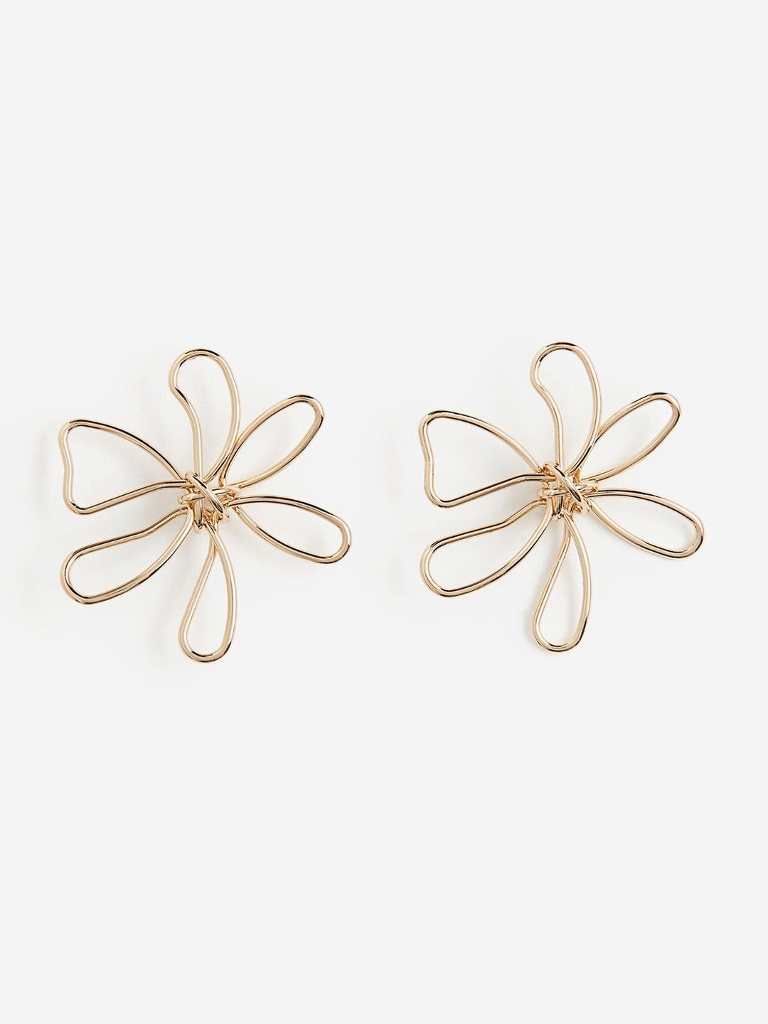 

H&M Flower-Shaped Earrings, Gold