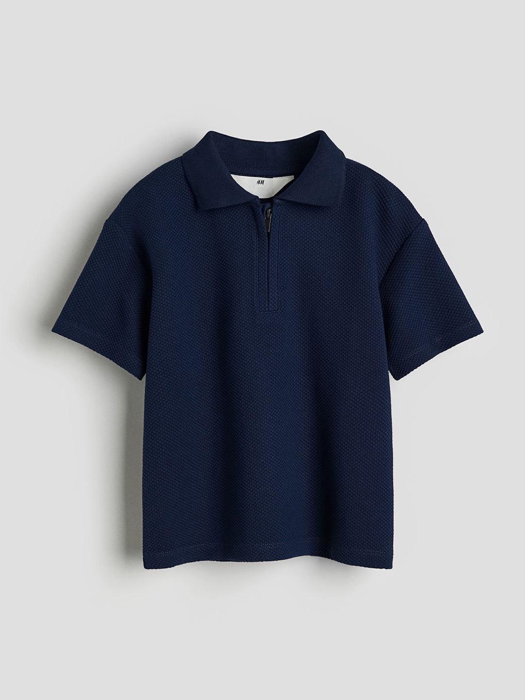 

H&M Boys Zip-Top Polo Shirt, Blue