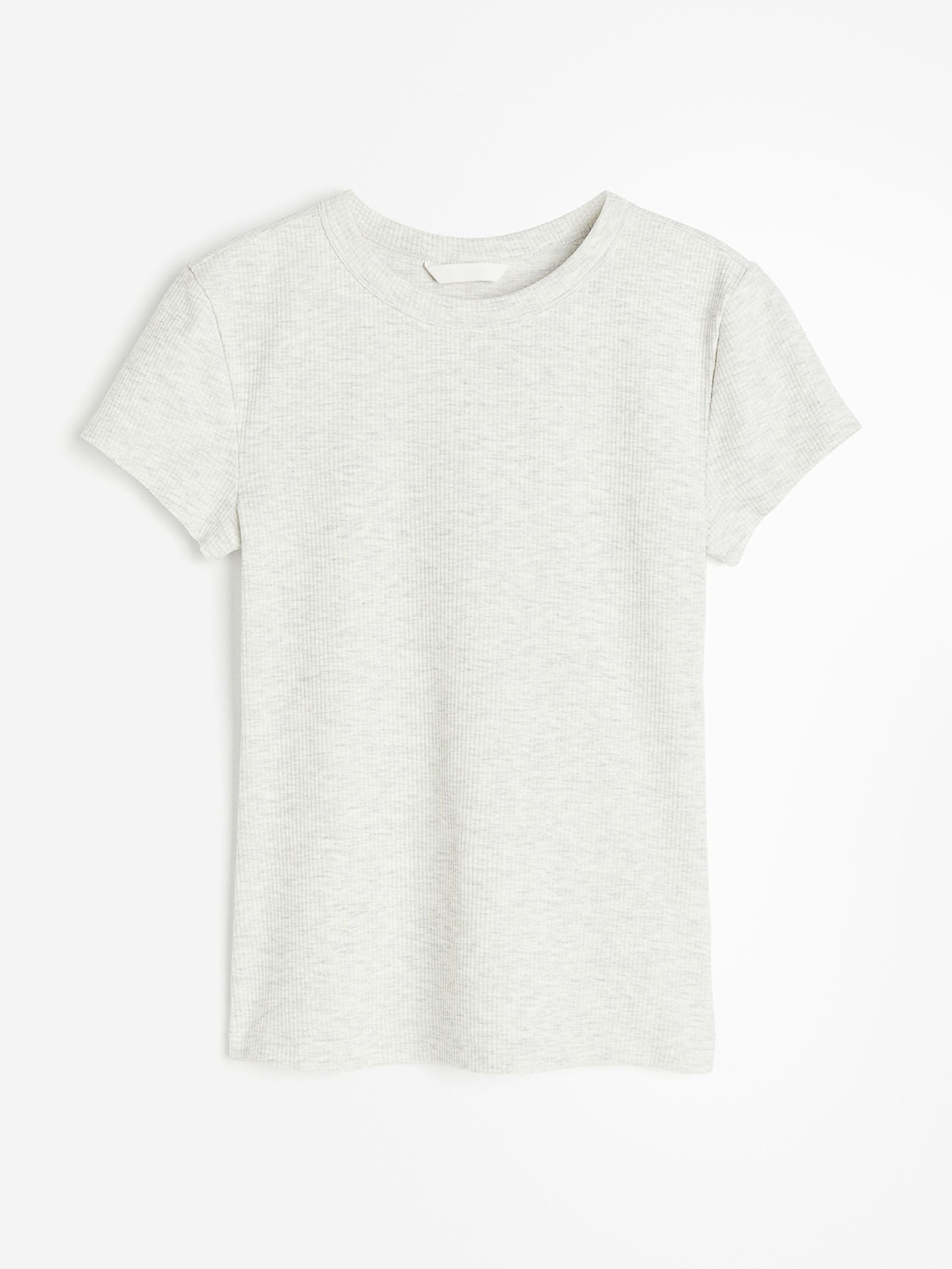 

H&M Women Ribbed T-shirt, Grey