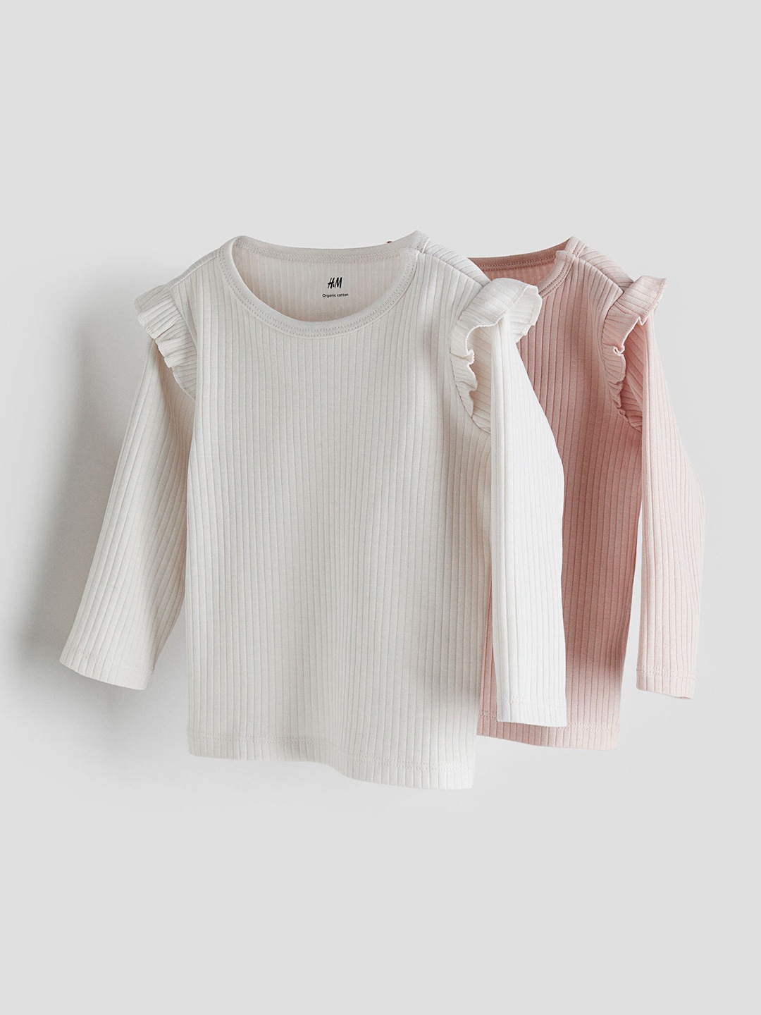 

H&M Boys 2-Pack Ribbed Jersey Tops, Pink