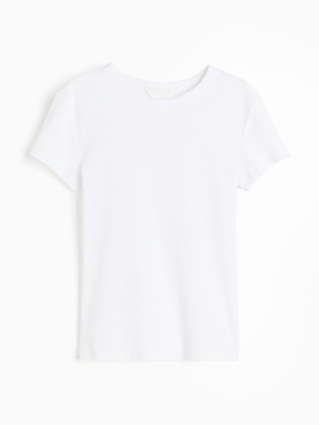 

H&M Women Ribbed T-shirt, White