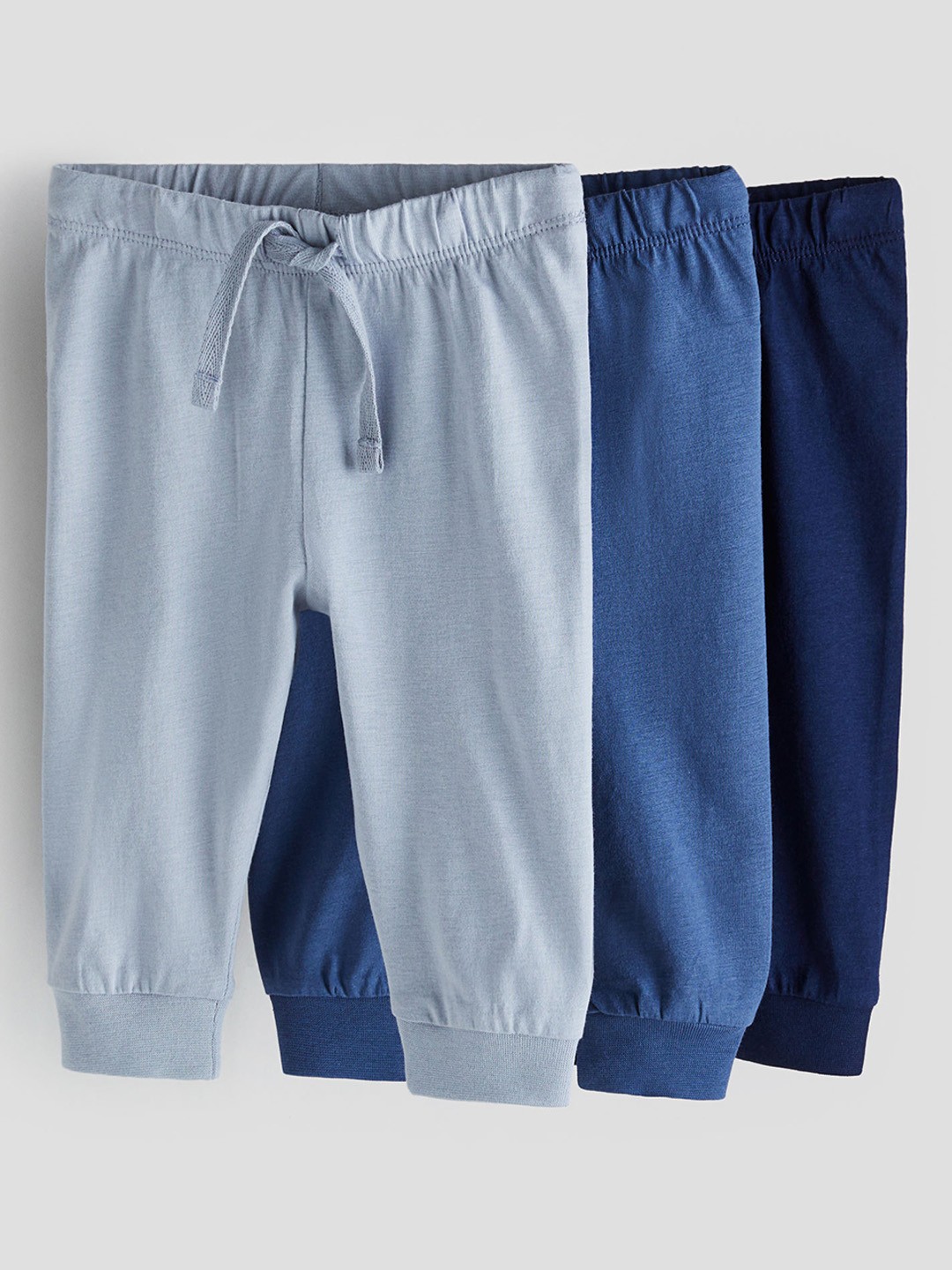 

H&M Boys 3-Pack Cotton Jersey Joggers, Blue