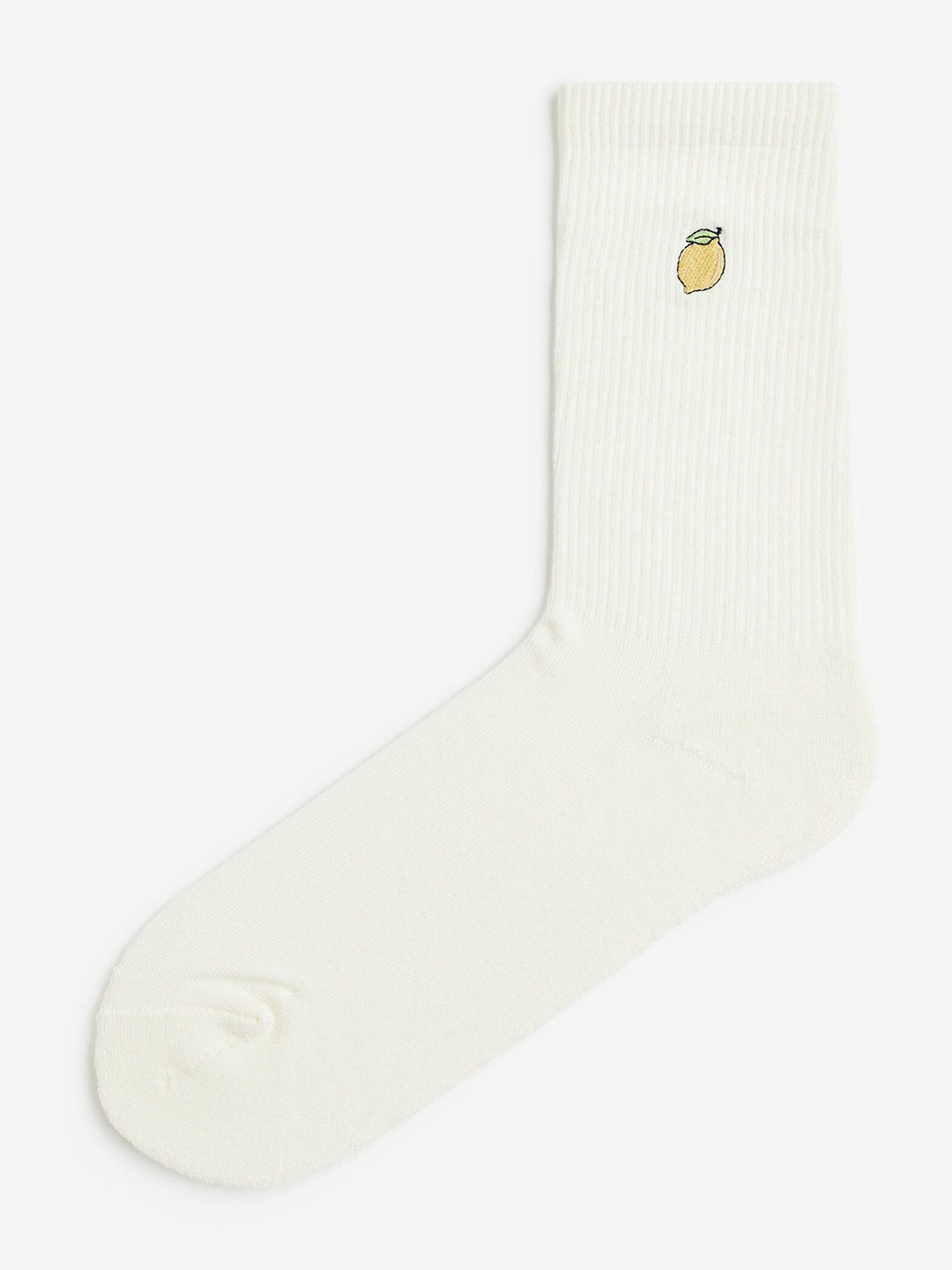 

H&M Men Calf-Length Socks, White