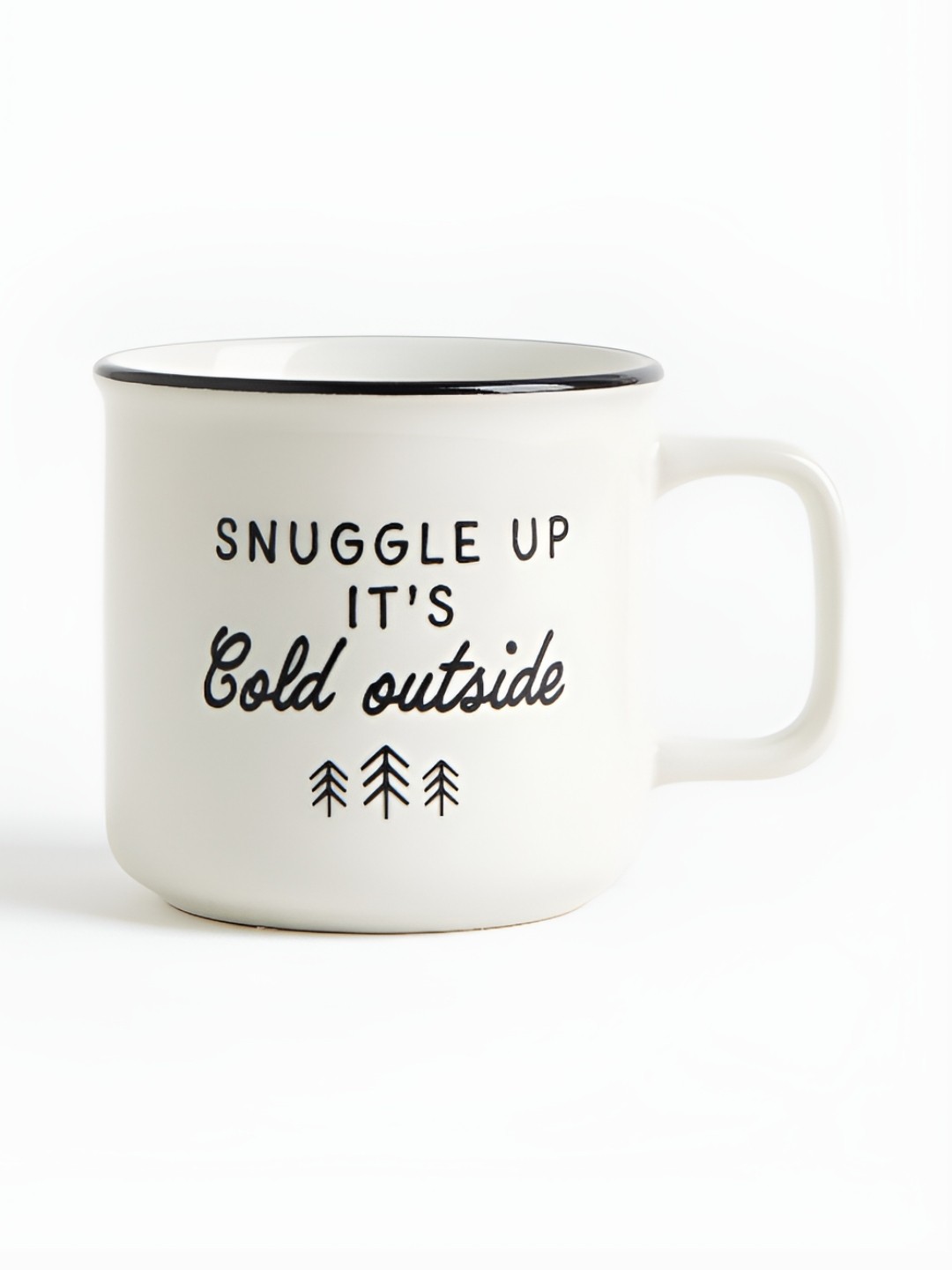 

H&M White Text-Print Mug