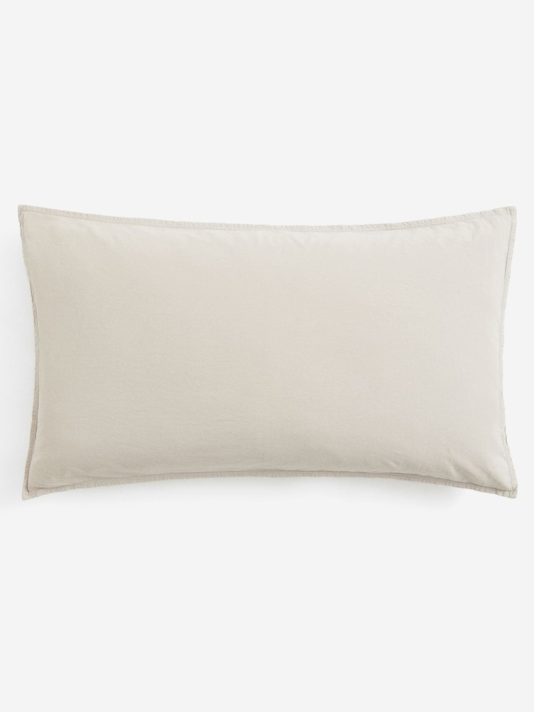 

H&M Beige Washed Cotton Pillowcase