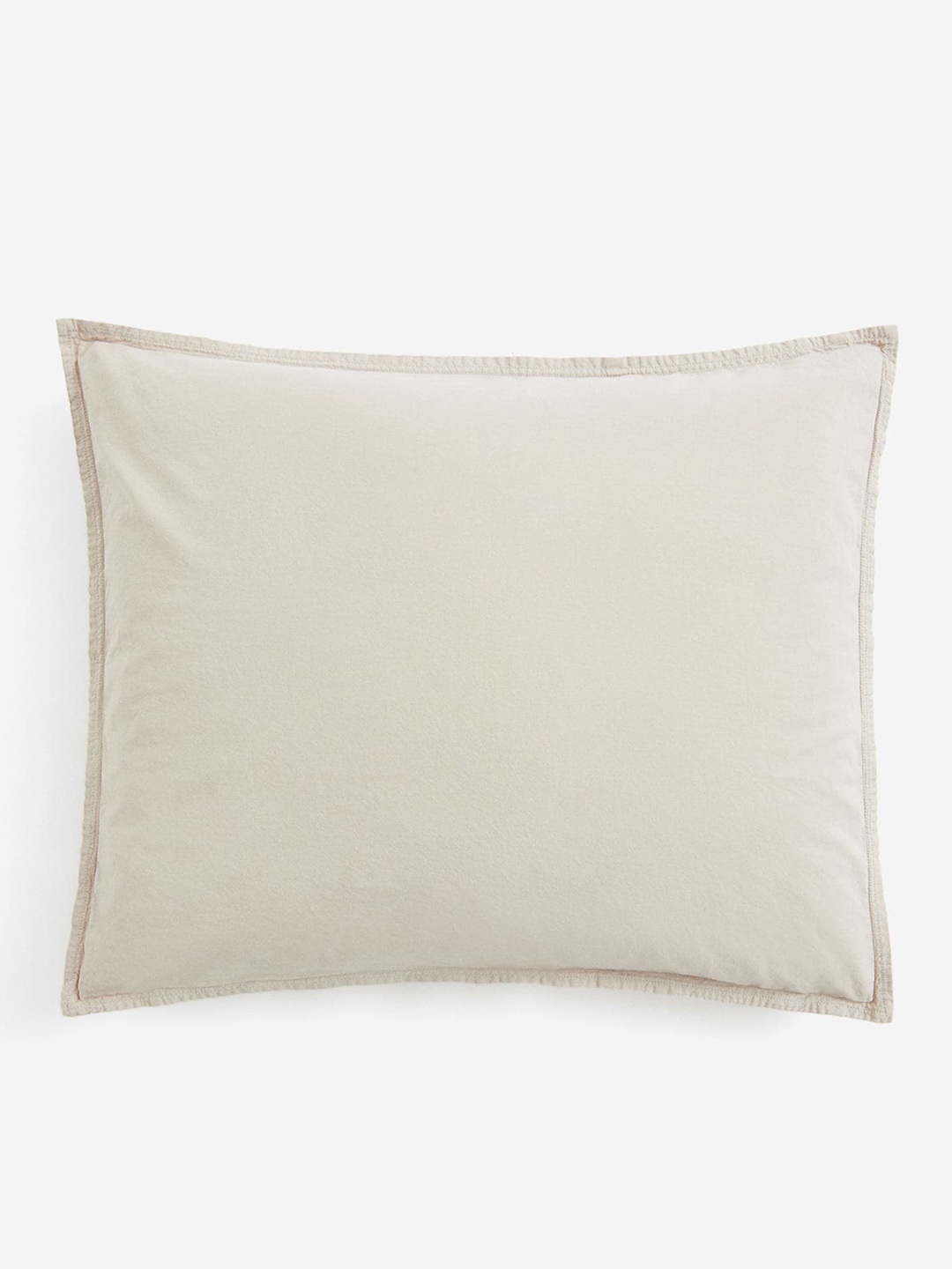 

H&M Beige Washed Cotton Pillowcase