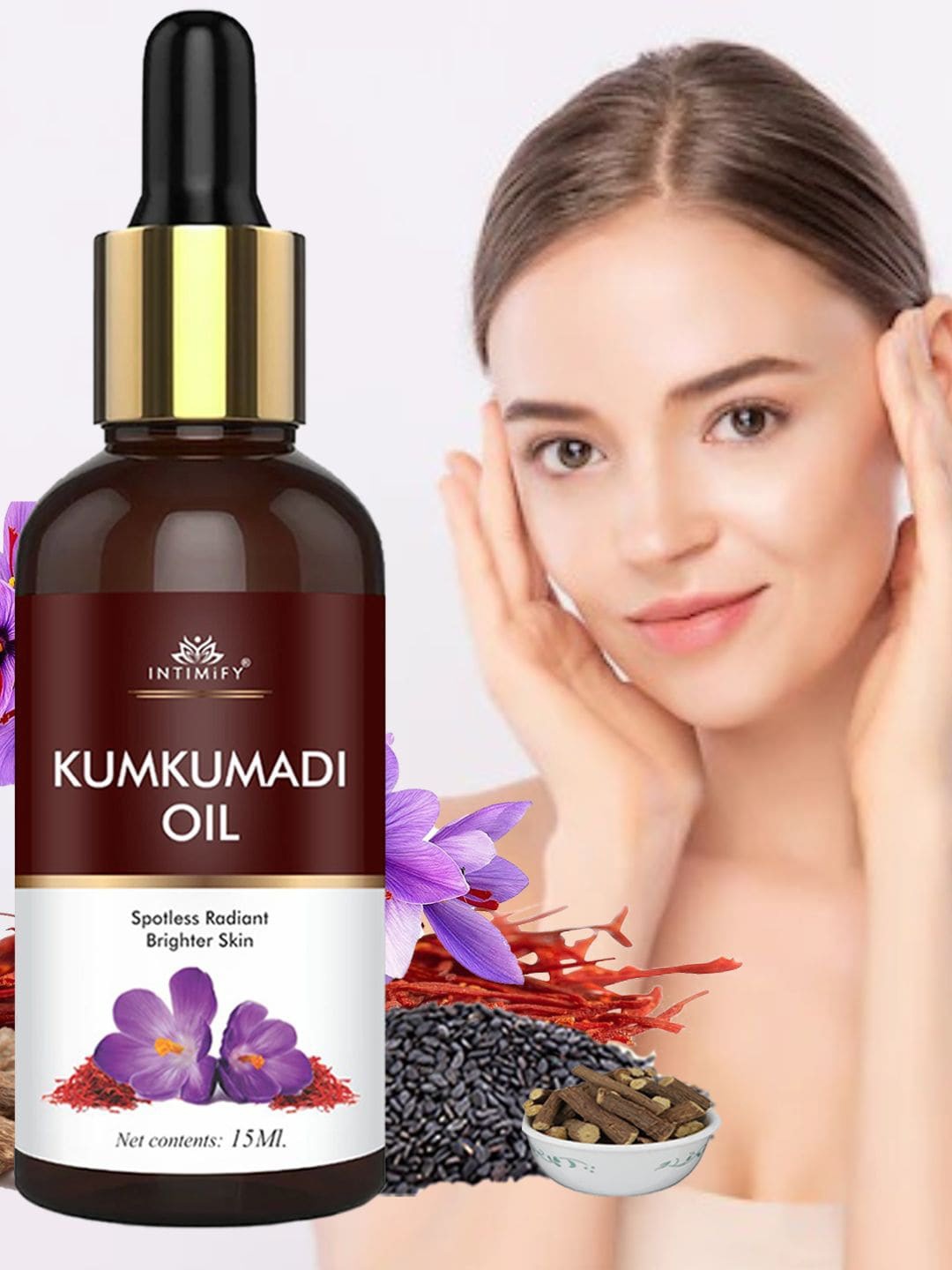 

INTIMIFY Kumkumadi Oil For Blemishes - 15ml, Transparent