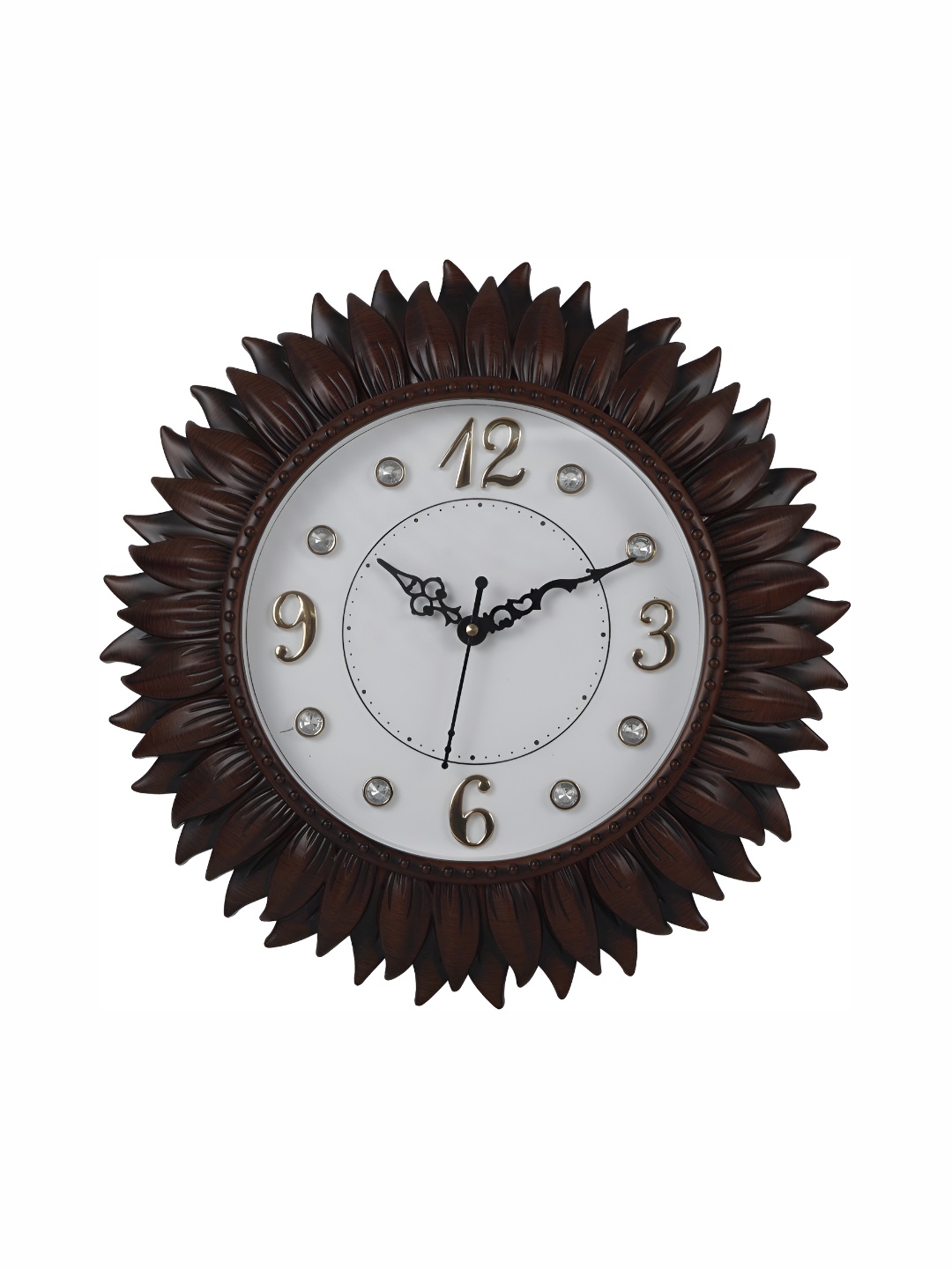 

Sigaram Maroon & White Round Wooden Analogue Wall Clock
