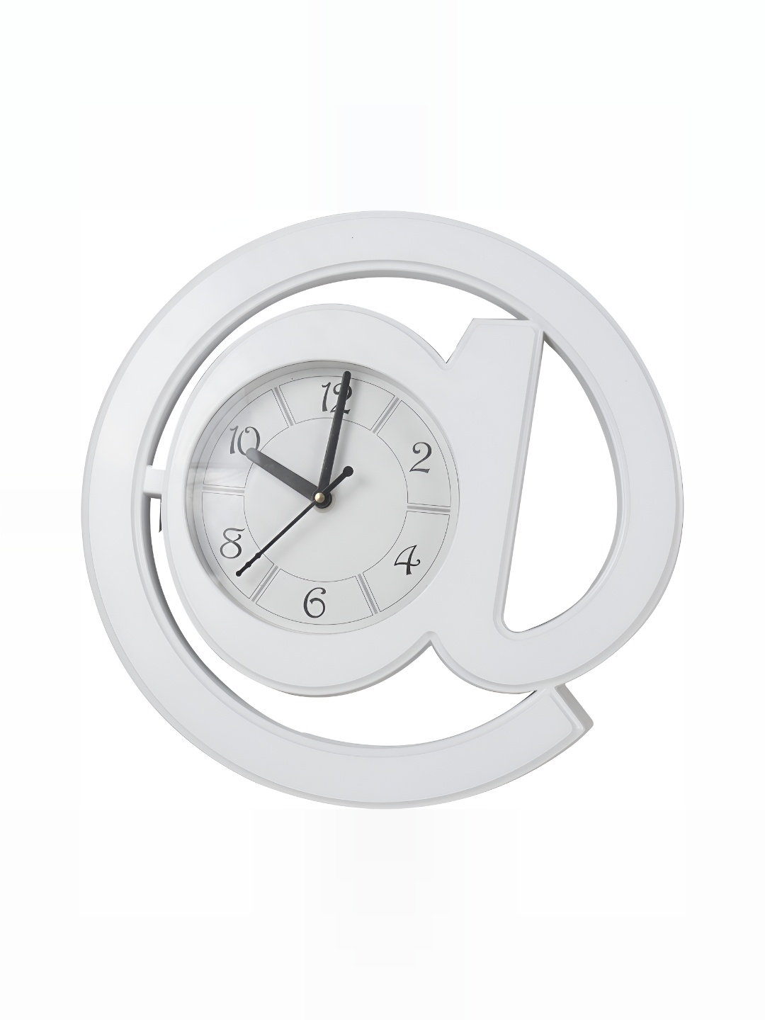 

Sigaram White & Black Textured Round Contemporary Wall Clock