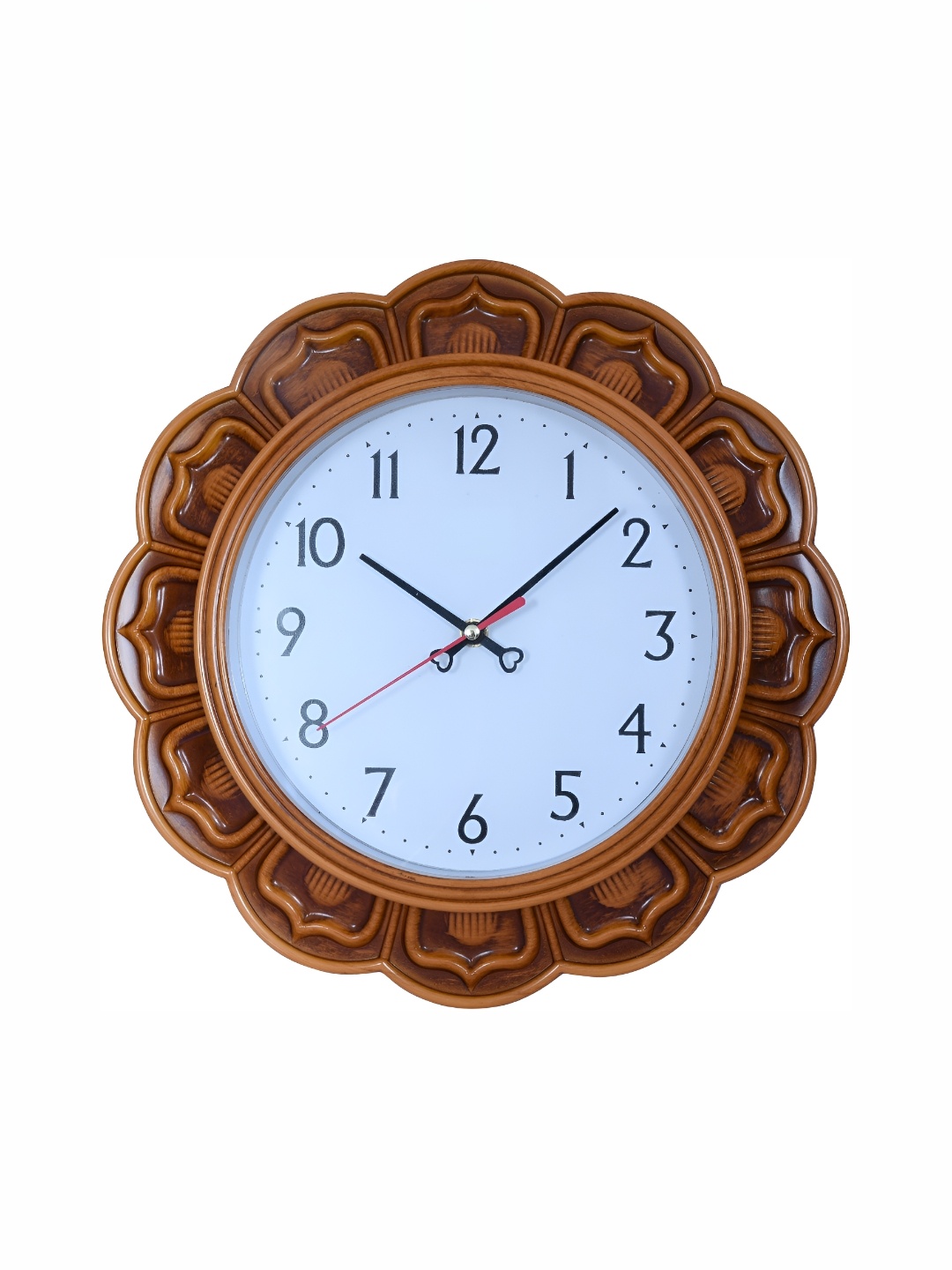 

Sigaram Brown & Red Textured Analogue Contemporary Wall Clock
