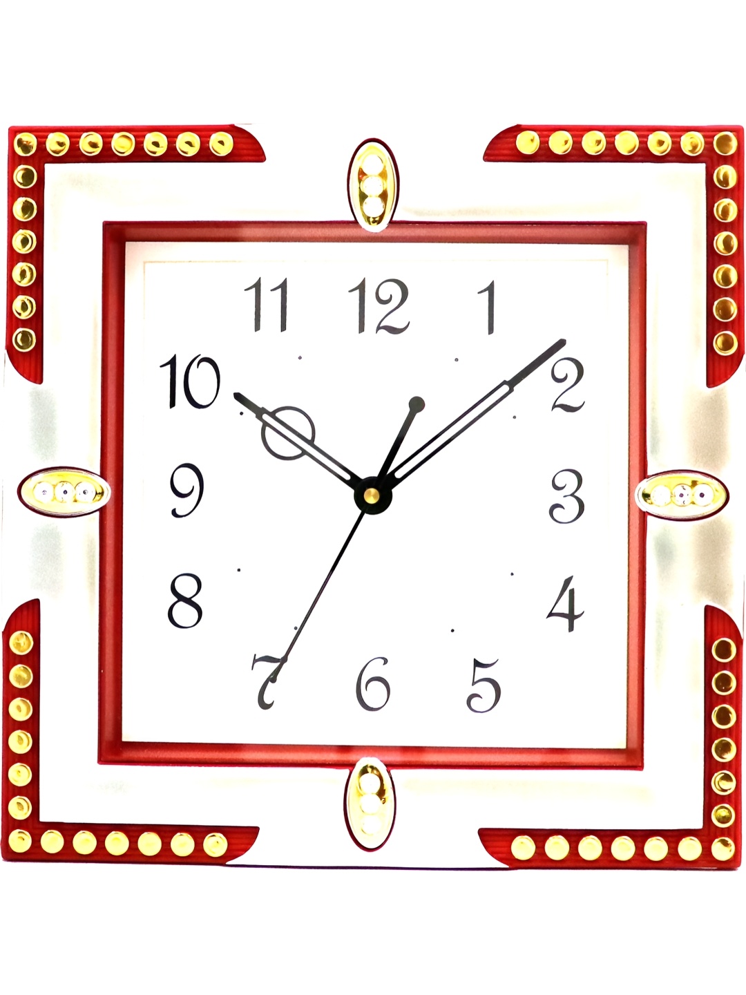 

Sigaram Red & White Square Shaped Contemporary Analogue Wall Clock