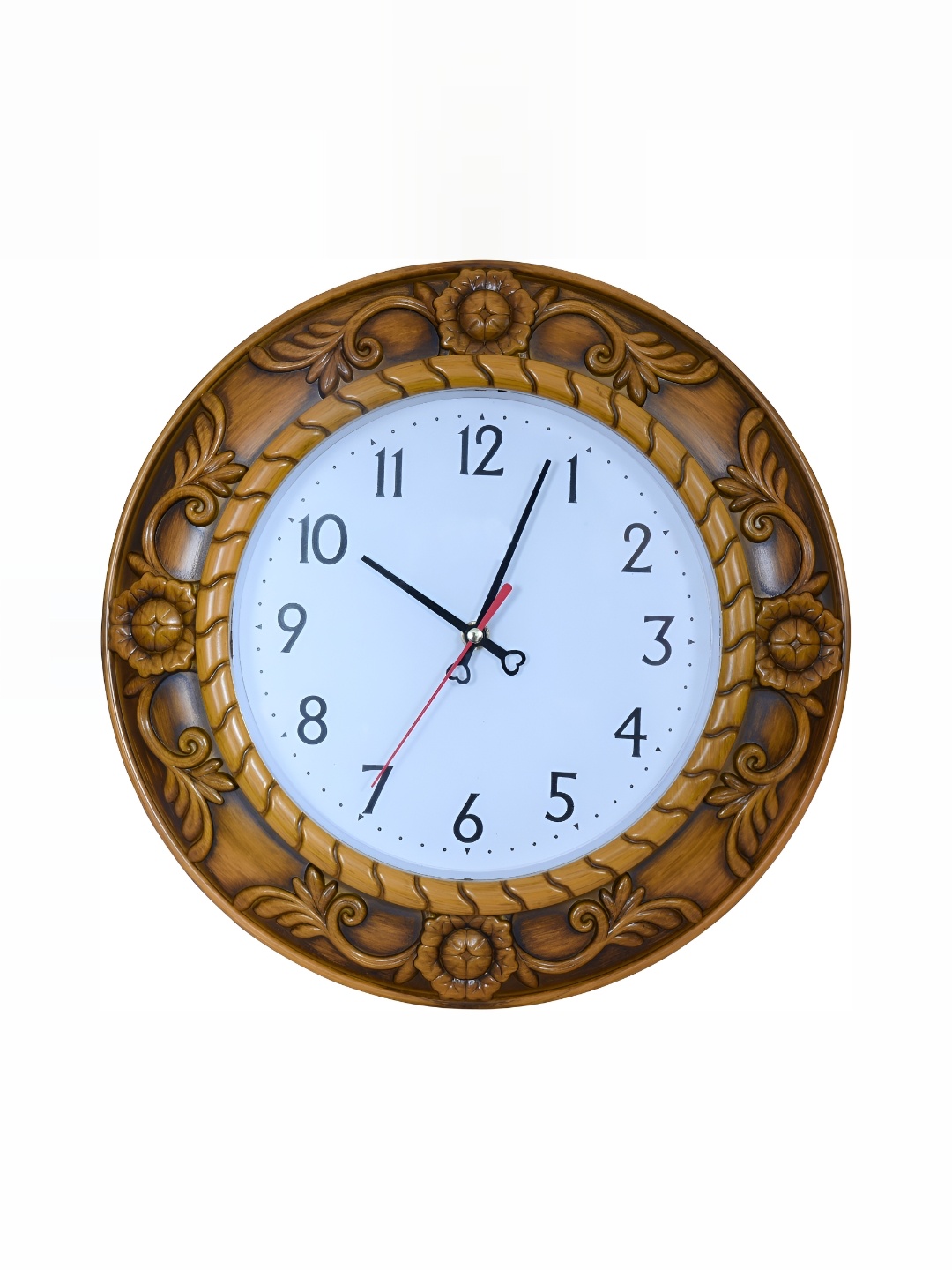 

Sigaram Brown Round Contemporary Textured Wall Clock