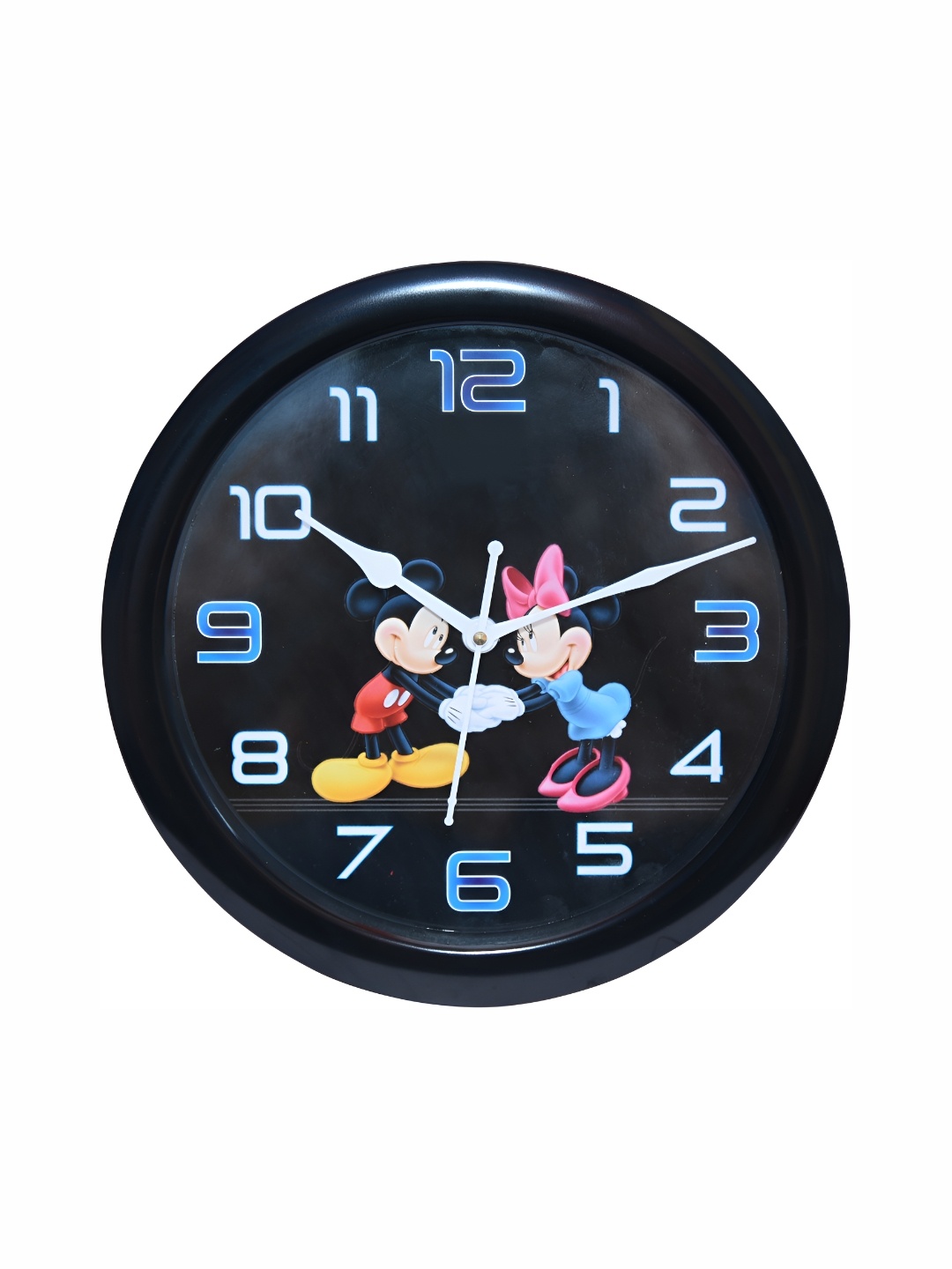 

Sigaram Black & Blue Round Regular Wall Clock