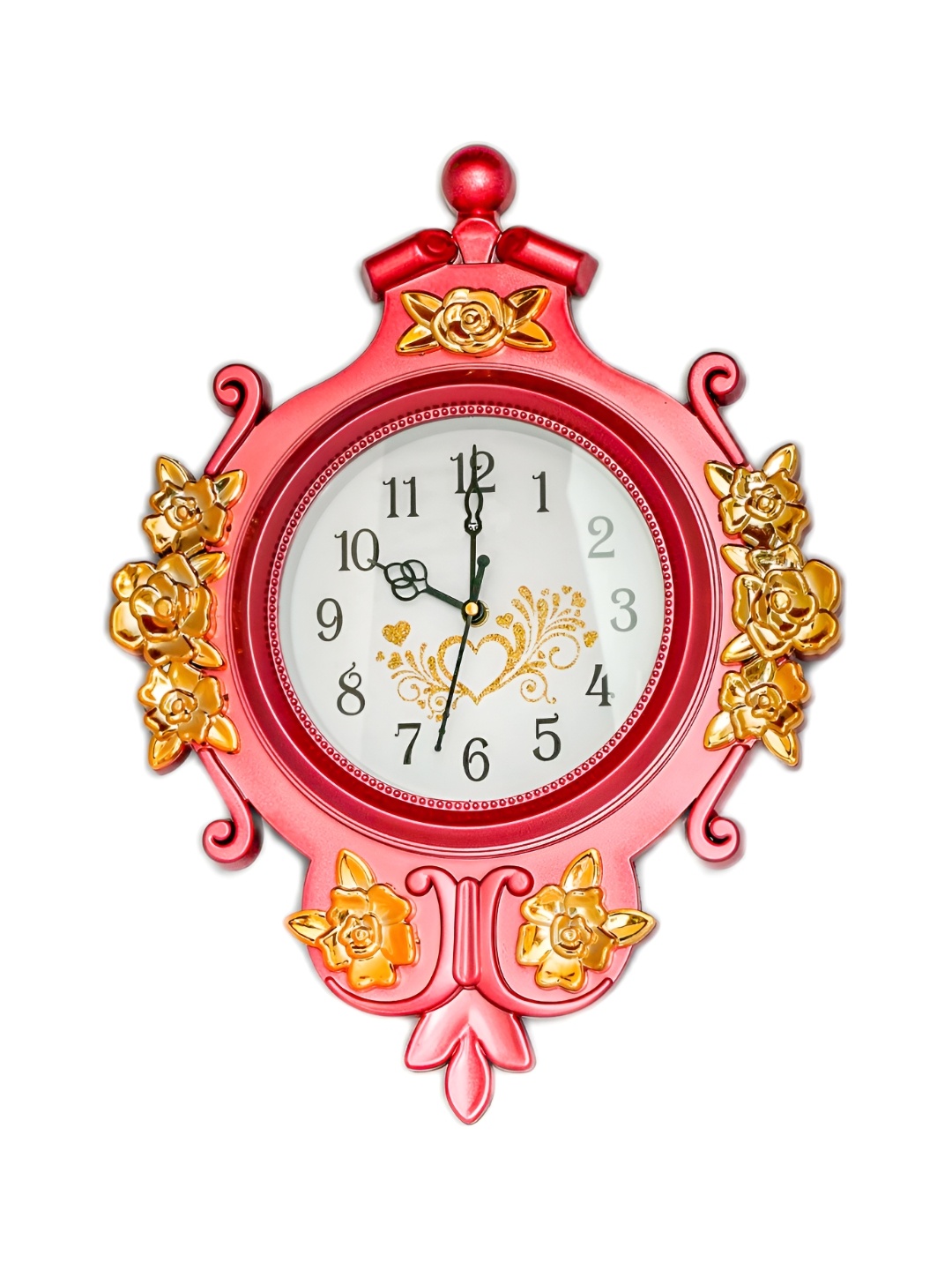 

Sigaram Red & White Textured Round Shaped Contemporary Wall Clock
