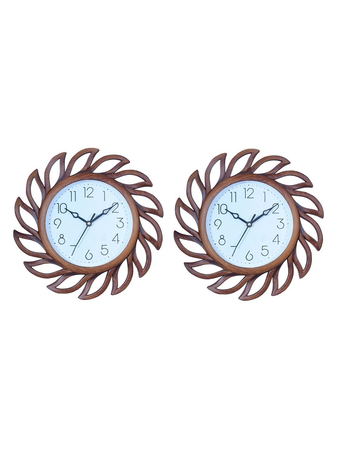 

Sigaram Brown Textured Analogue Wooden Contemporary Wall Clock