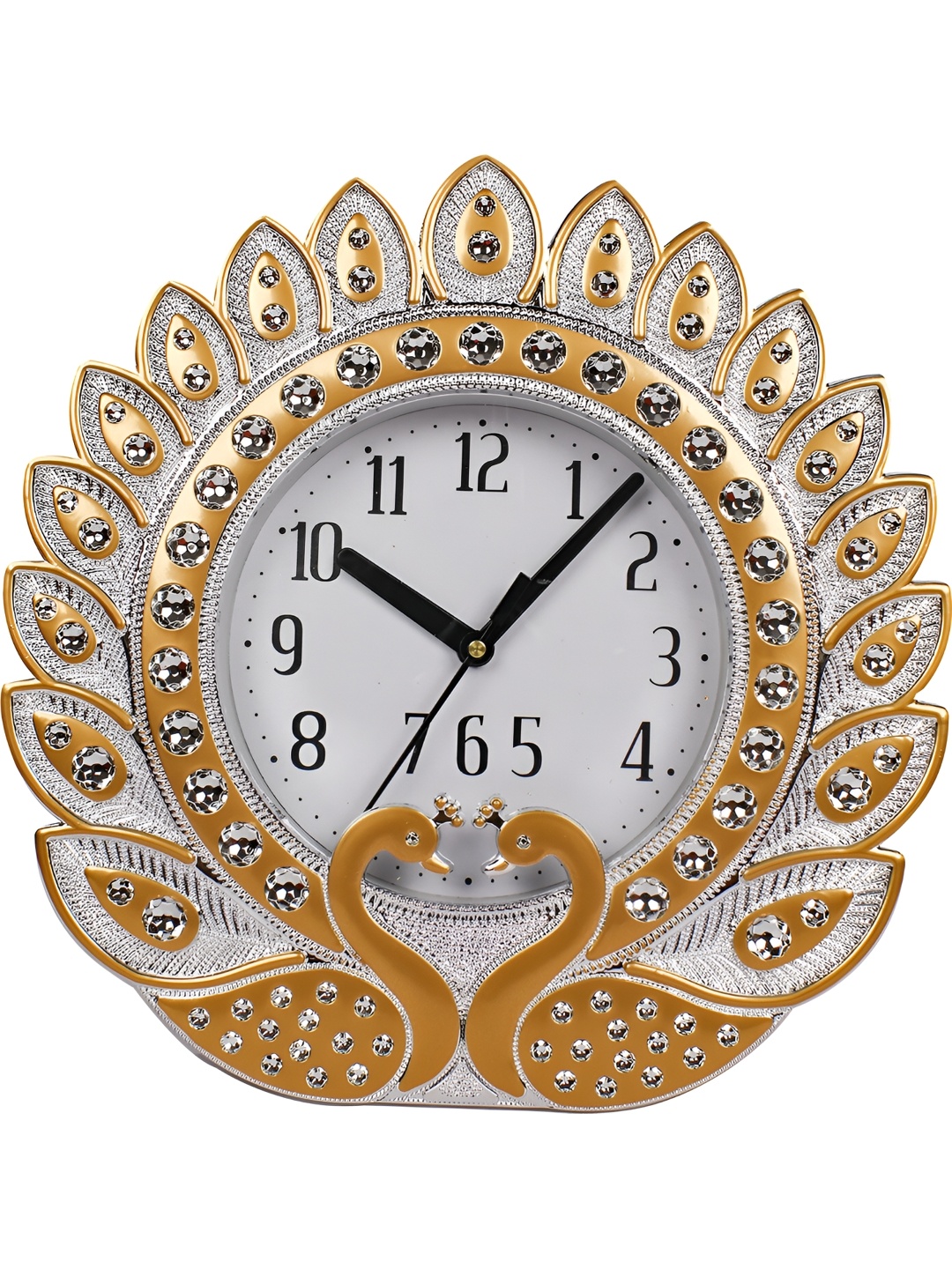 

Sigaram Beige & Silver Toned Textured Round Contemporary Wall Clock