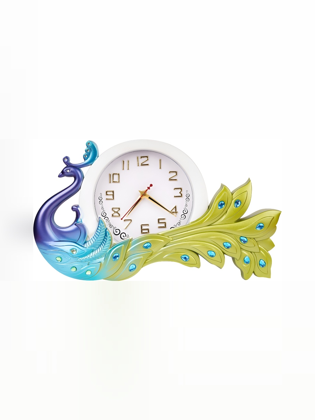 

Sigaram Green & White Textured Bird Shaped Contemporary Wall Clock
