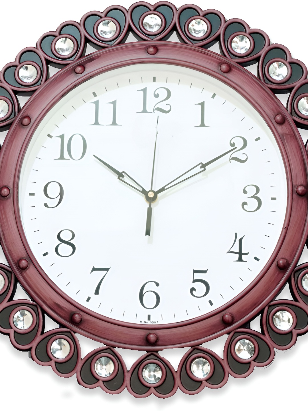 

Sigaram Maroon & White Round Textured Contemporary Wall Clock