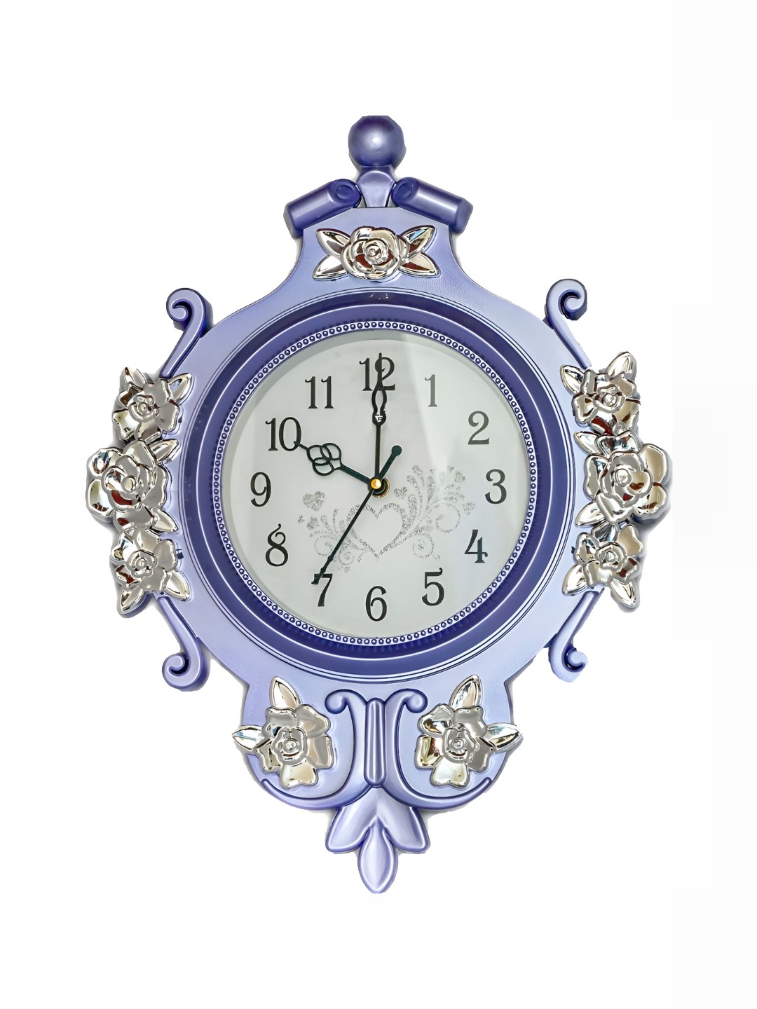 

Sigaram Purple & White Round Textured Contemporary Wall Clock