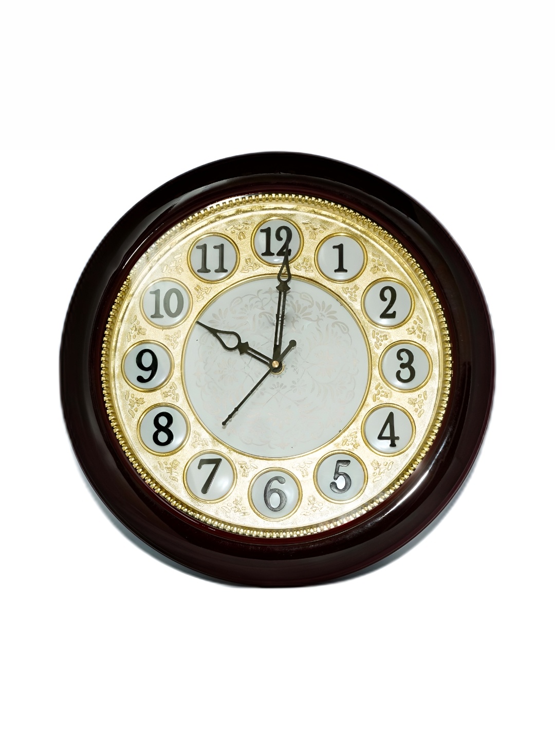 

Sigaram Brown & Gold-Toned Textured Round Shaped Contemporary Wall Clock