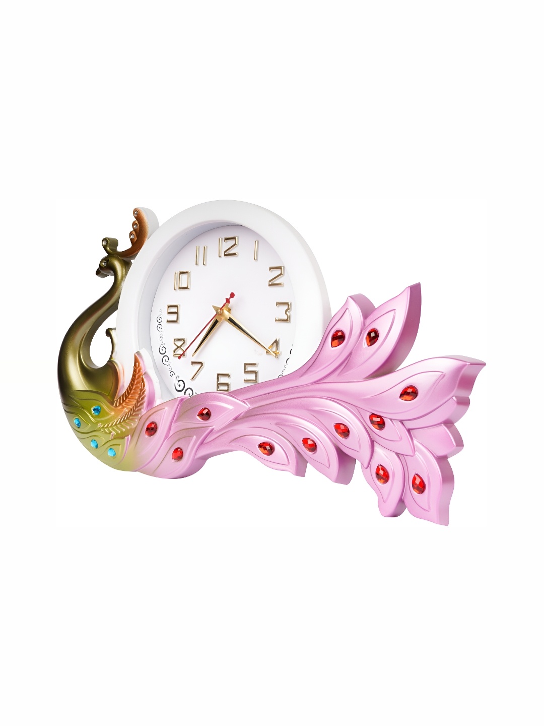 

Sigaram Pink & White Textured Bird Shaped Contemporary Wall Clock