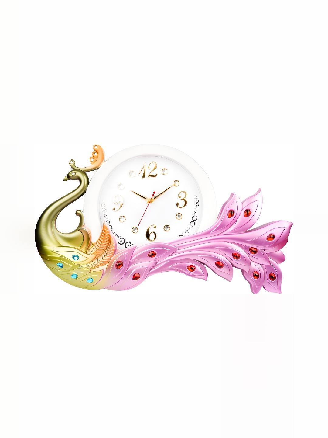 

Sigaram Pink & Green Textured Round Contemporary Wall Clock