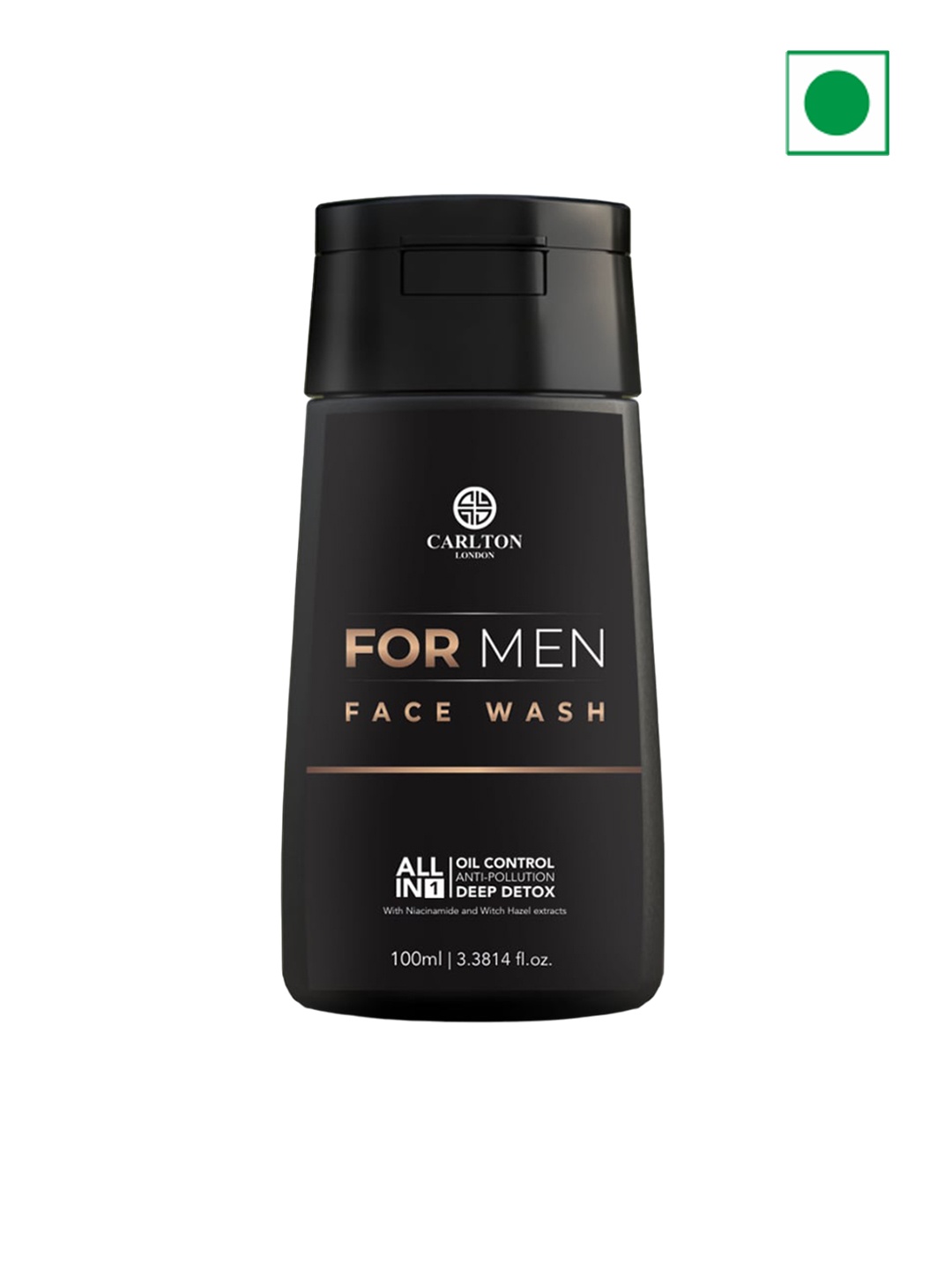 

Carlton London For Men Face Wash With Niacinamide - 100ml, Black