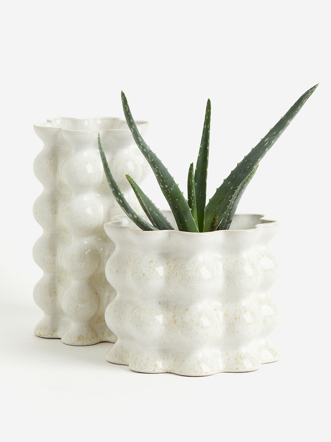

H&M White Reactive-Glaze Vase