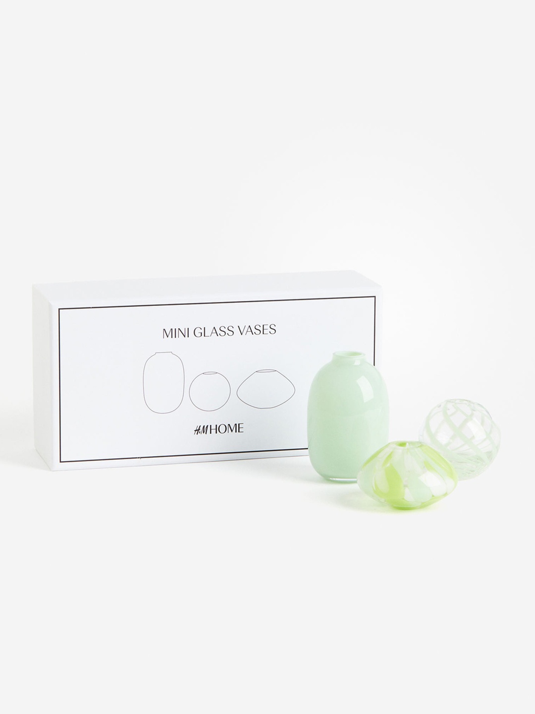 

H&M Green 3-Pack Glass Mini Vases