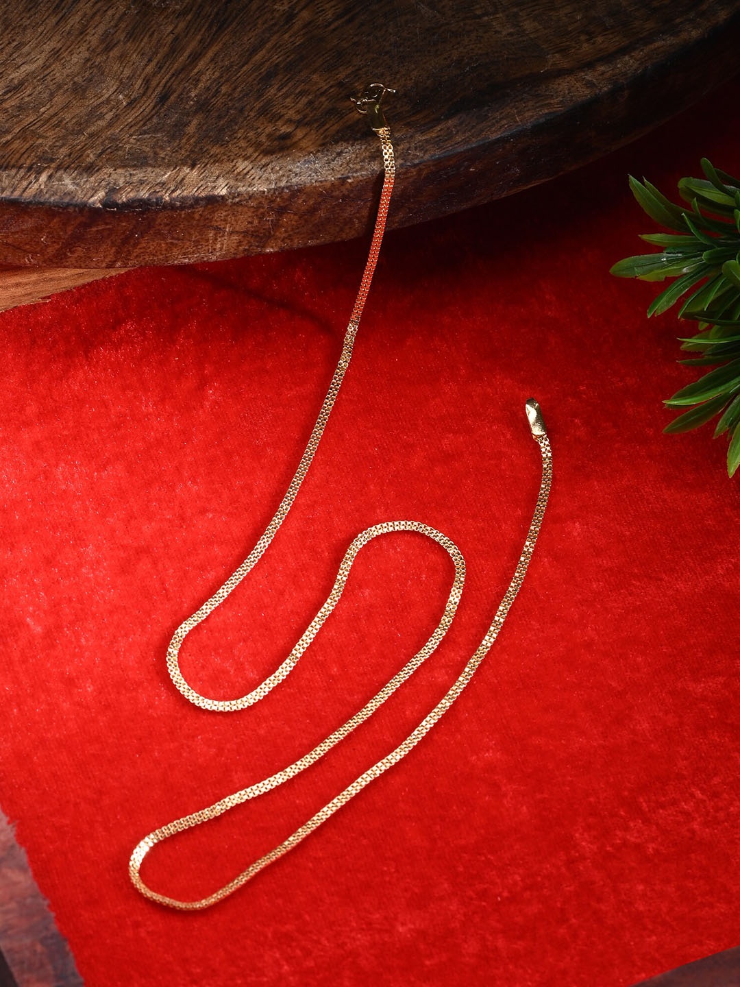 

AanyaCentric Set Of 2 Silver-Plated Anklets With Gold-Plated Chain