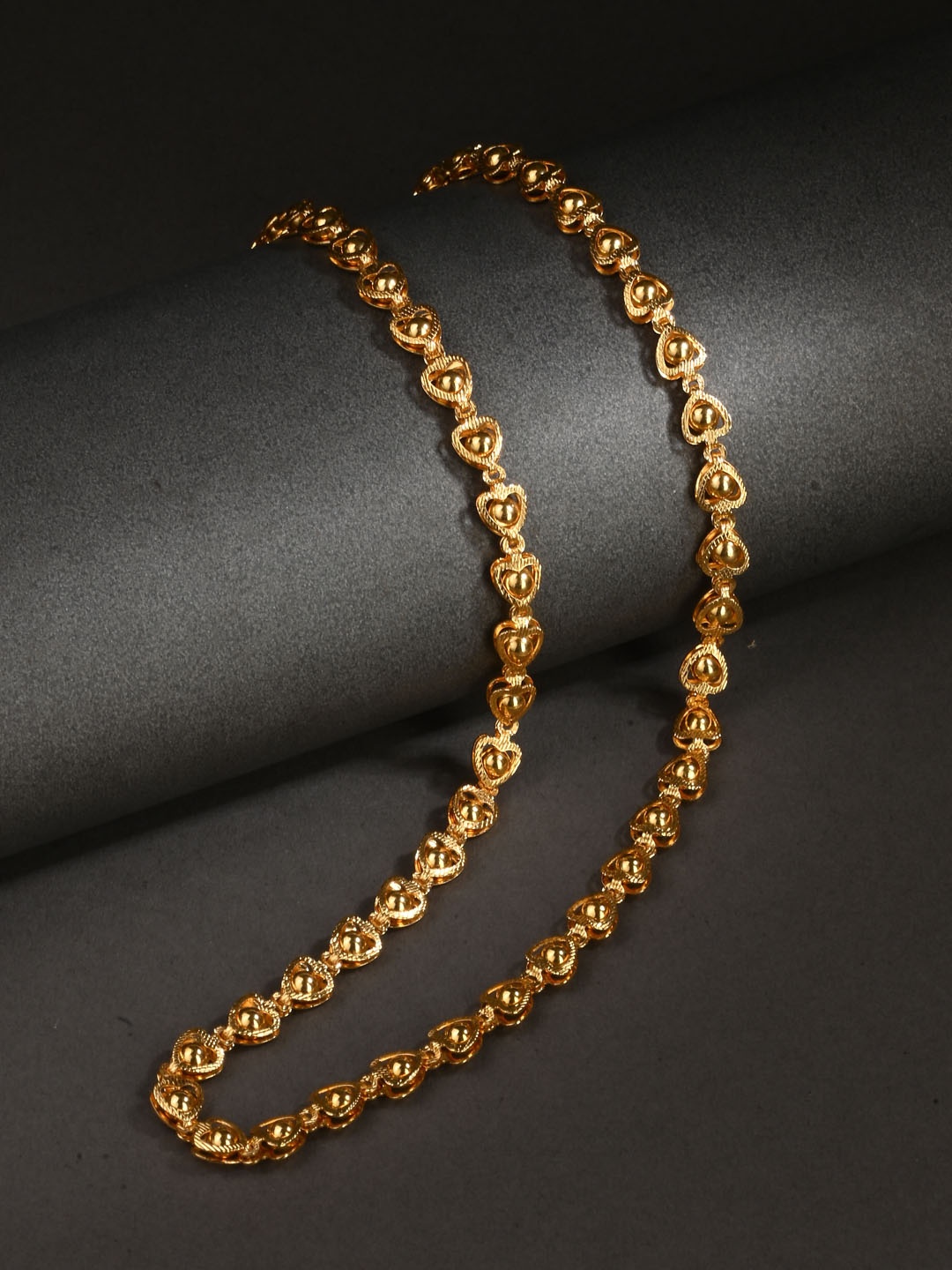 

AanyaCentric Set Of 2 Silver-Plated Anklets With Gold-Plated Chain