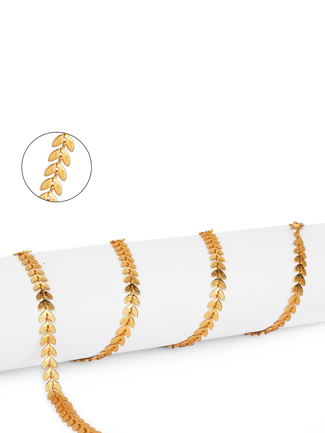 

AanyaCentric Silver-Plated Anklets With Gold-Plated Chain