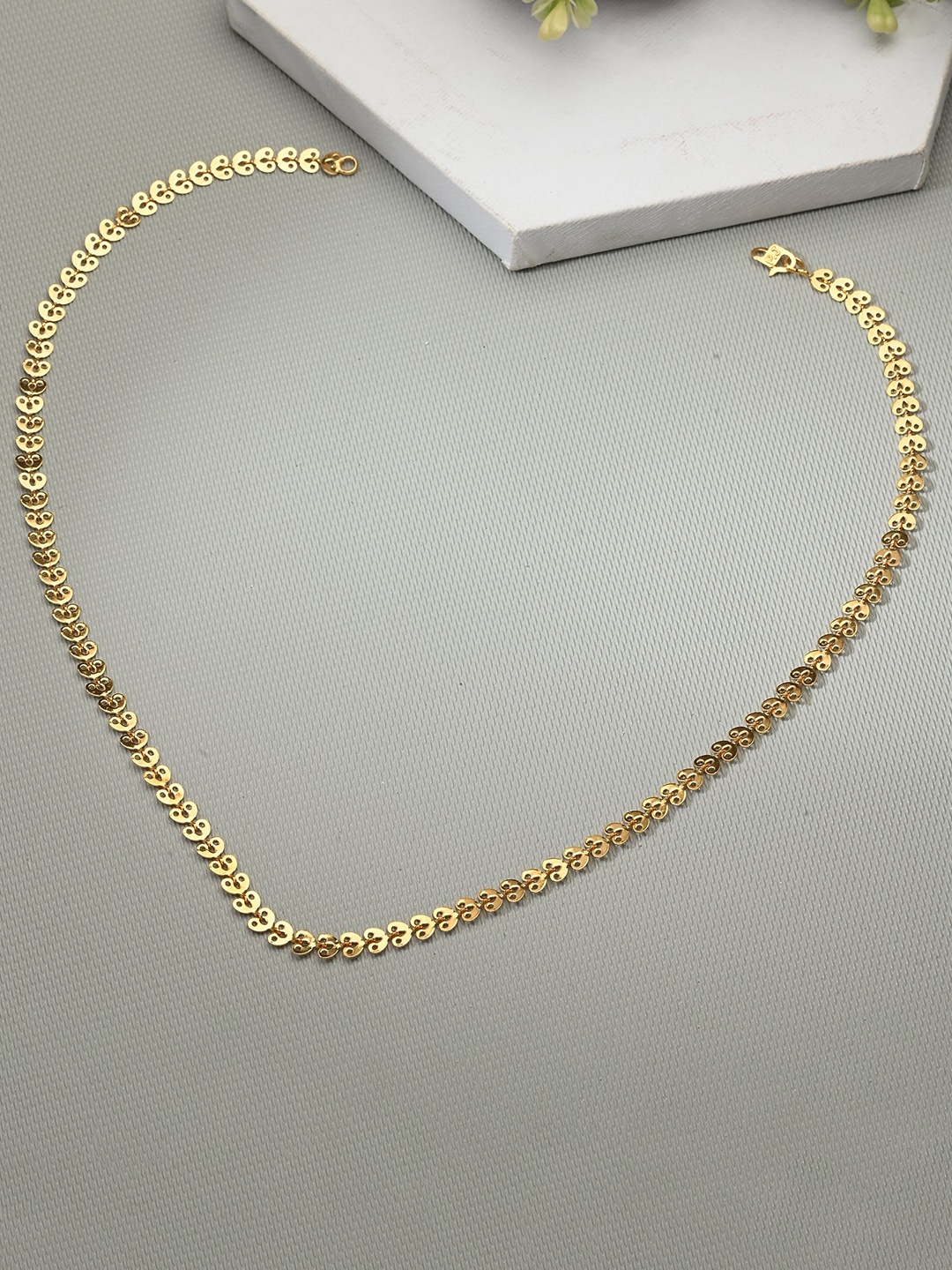 

AanyaCentric Set Of 2 Silver-Plated Beaded Anklets With Gold-Plated Chain